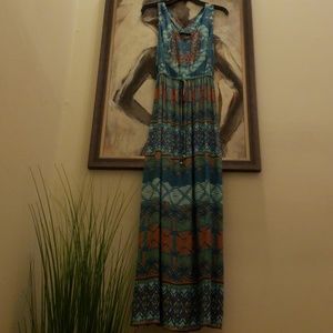 Multi-colored Maxi Dress (M)